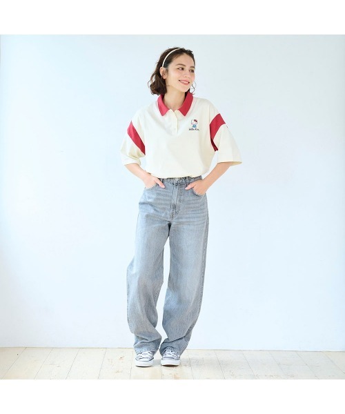 sanrio(サンリオ)の「襟付きレディース五分袖Tシャツ(サンリオキャラクターズ)(ポロシャツ・レディース・ベージュ系その他2/ホワイト系その他4・M-L)」の7枚目の写真