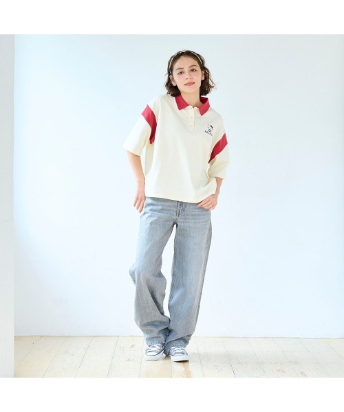 sanrio(サンリオ)の「襟付きレディース五分袖Tシャツ(サンリオキャラクターズ)(ポロシャツ・レディース・ベージュ系その他2/ホワイト系その他4・M-L)」の8枚目の写真