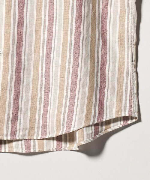 UNITED ARROWS(ユナイテッドアローズ)の「リネン/コットン ストライプ オープンカラーシャツ(シャツ/ブラウス・メンズ・オレンジ・L/XL/S/M)」の7枚目の写真