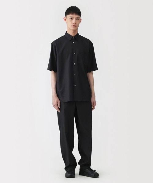 MUJI Labo(ムジラボ)の「〔MUJI Labo〕紳士 和紙混ドビー織り 半袖シャツ(シャツ/ブラウス・メンズ・ダークネイビー/ブラック/チャコールグレー・S/M/L/XL)」の4枚目の写真