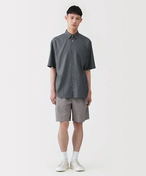 MUJI Labo(ムジラボ)の「〔MUJI Labo〕紳士 和紙混ドビー織り 半袖シャツ(シャツ/ブラウス・メンズ・ダークネイビー/ブラック/チャコールグレー・S/M/L/XL)」の7枚目の写真