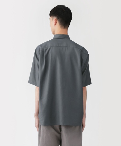 MUJI Labo(ムジラボ)の「〔MUJI Labo〕紳士 和紙混ドビー織り 半袖シャツ(シャツ/ブラウス・メンズ・ダークネイビー/ブラック/チャコールグレー・S/M/L/XL)」の9枚目の写真