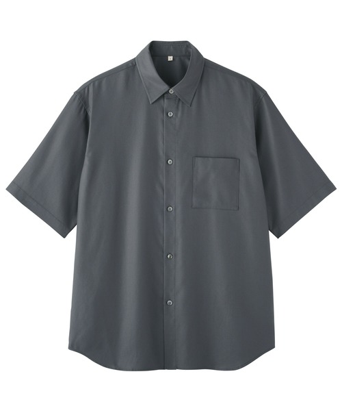 MUJI Labo(ムジラボ)の「〔MUJI Labo〕紳士 和紙混ドビー織り 半袖シャツ(シャツ/ブラウス・メンズ・ダークネイビー/ブラック/チャコールグレー・S/M/L/XL)」の12枚目の写真