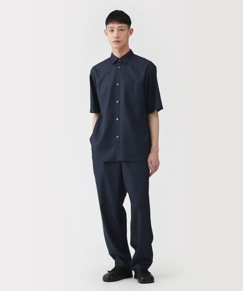 MUJI Labo(ムジラボ)の「〔MUJI Labo〕紳士 和紙混ドビー織り 半袖シャツ(シャツ/ブラウス・メンズ・ダークネイビー/ブラック/チャコールグレー・S/M/L/XL)」の14枚目の写真