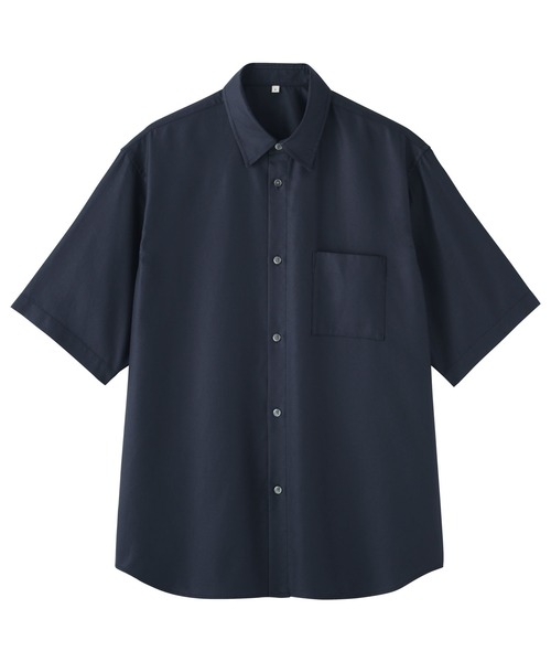 MUJI Labo(ムジラボ)の「〔MUJI Labo〕紳士 和紙混ドビー織り 半袖シャツ(シャツ/ブラウス・メンズ・ダークネイビー/ブラック/チャコールグレー・S/M/L/XL)」の15枚目の写真