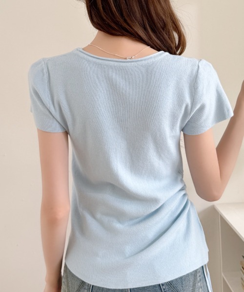Ada.(エイダ)の「アシンメトリー サイドドロスト Uネック プルオーバー(Tシャツ/カットソー・レディース・グレー/ブルー/ブラック/ホワイト・FREE)」の15枚目の写真