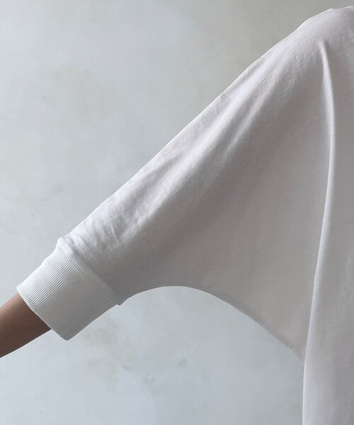 DouDou(ドゥドゥ)の「【WEB限定】7分袖芝生刺繍ロゴTEE(Tシャツ/カットソー・レディース・ブラック/オフホワイト・FREE)」の16枚目の写真
