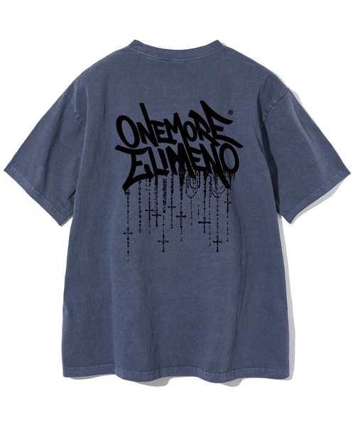ELIMENO(エリメノ)の「EL クロスチェーンピグメント半袖Tシャツ 4カラー(Tシャツ/カットソー・メンズ・グレー/ネイビー/チャコール/バーガンディー・1/2/3/4)」の3枚目の写真