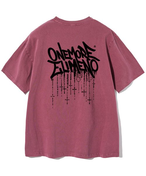 ELIMENO(エリメノ)の「EL クロスチェーンピグメント半袖Tシャツ 4カラー(Tシャツ/カットソー・メンズ・グレー/ネイビー/チャコール/バーガンディー・1/2/3/4)」の4枚目の写真