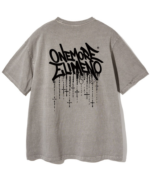 ELIMENO(エリメノ)の「EL クロスチェーンピグメント半袖Tシャツ 4カラー(Tシャツ/カットソー・メンズ・グレー/ネイビー/チャコール/バーガンディー・1/2/3/4)」の2枚目の写真