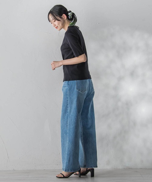 Droite lautreamont（ドロワットロートレアモン）の「サイロプレミアムフライスカットソー（Tシャツ/カットソー・レディース・オフホワイト/ブラック・M）」の19枚目の写真