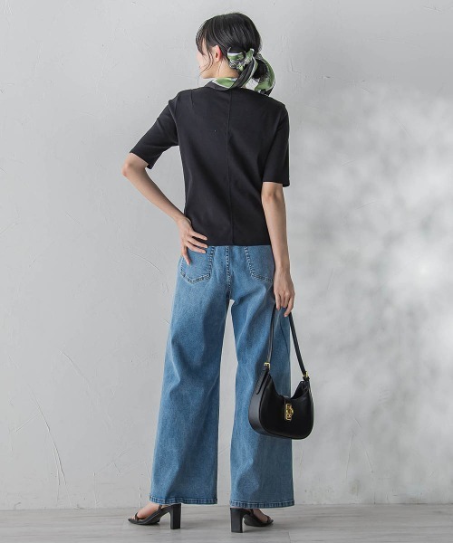 Droite lautreamont（ドロワットロートレアモン）の「サイロプレミアムフライスカットソー（Tシャツ/カットソー・レディース・オフホワイト/ブラック・M）」の20枚目の写真
