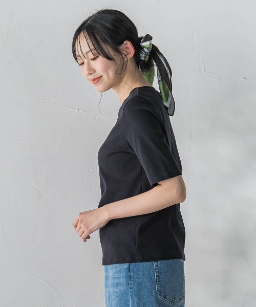 Droite lautreamont（ドロワットロートレアモン）の「サイロプレミアムフライスカットソー（Tシャツ/カットソー・レディース・オフホワイト/ブラック・M）」の14枚目の写真