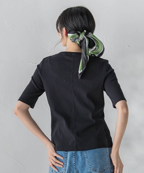 Droite lautreamont（ドロワットロートレアモン）の「サイロプレミアムフライスカットソー（Tシャツ/カットソー・レディース・オフホワイト/ブラック・M）」の15枚目の写真