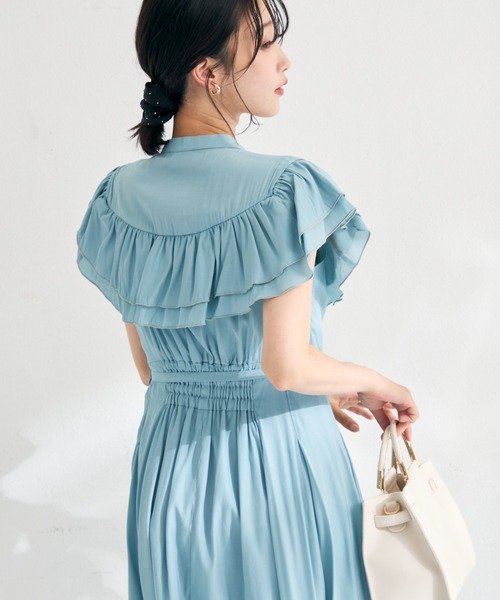 MISCH MASCH(ミッシュマッシュ)の「2026春夏新作 肩開きフリルシャツワンピース(シャツワンピース・レディース・ホワイト/グリーン/ブラック・S/M)」の22枚目の写真
