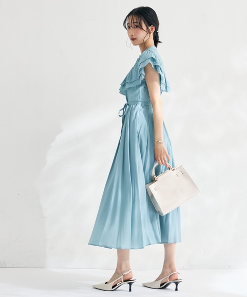 MISCH MASCH(ミッシュマッシュ)の「2026春夏新作 肩開きフリルシャツワンピース(シャツワンピース・レディース・ホワイト/グリーン/ブラック・S/M)」の18枚目の写真