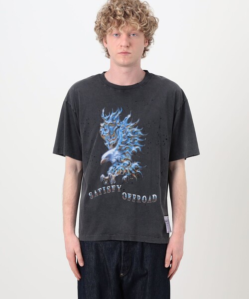 SATISFY(サティスファイ)の「SATISFY MothTech T-Shirt プリントTシャツ(Tシャツ/カットソー・メンズ・ブラック・M/L/XL)」の3枚目の写真