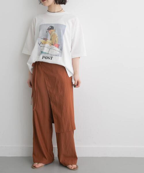 FORK&SPOON（フォークアンドスプーン）の「FORK&SPOON　レイヤードエプロンパンツ（その他パンツ・レディース・ブラック/オレンジ・1/2）」の15枚目の写真