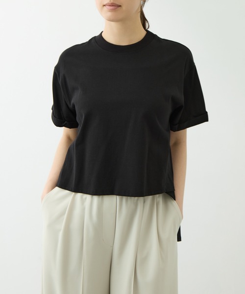 CITY TOKYO（シティトウキョウ）の「[CITY TOKYO/シティトーキョー]High Low Design Tops（Tシャツ/カットソー・レディース・ライトブルー/ブラック/ホワイト・FREE）」の3枚目の写真