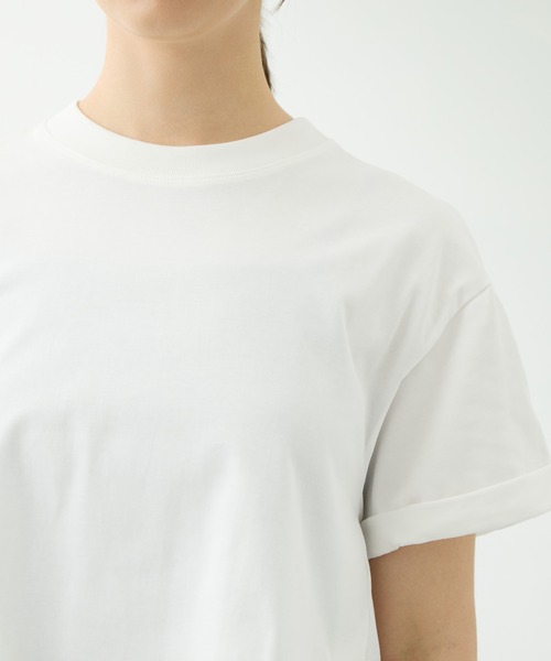 CITY TOKYO（シティトウキョウ）の「[CITY TOKYO/シティトーキョー]High Low Design Tops（Tシャツ/カットソー・レディース・ライトブルー/ブラック/ホワイト・FREE）」の4枚目の写真