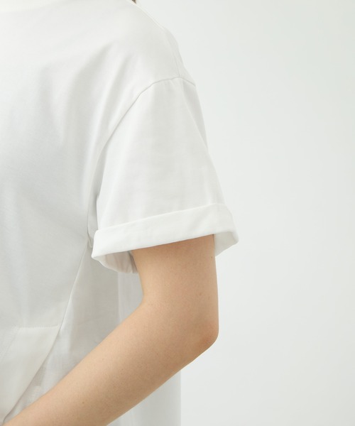 CITY TOKYO（シティトウキョウ）の「[CITY TOKYO/シティトーキョー]High Low Design Tops（Tシャツ/カットソー・レディース・ライトブルー/ブラック/ホワイト・FREE）」の7枚目の写真