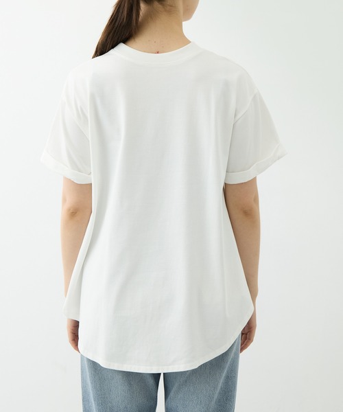 CITY TOKYO（シティトウキョウ）の「[CITY TOKYO/シティトーキョー]High Low Design Tops（Tシャツ/カットソー・レディース・ライトブルー/ブラック/ホワイト・FREE）」の10枚目の写真