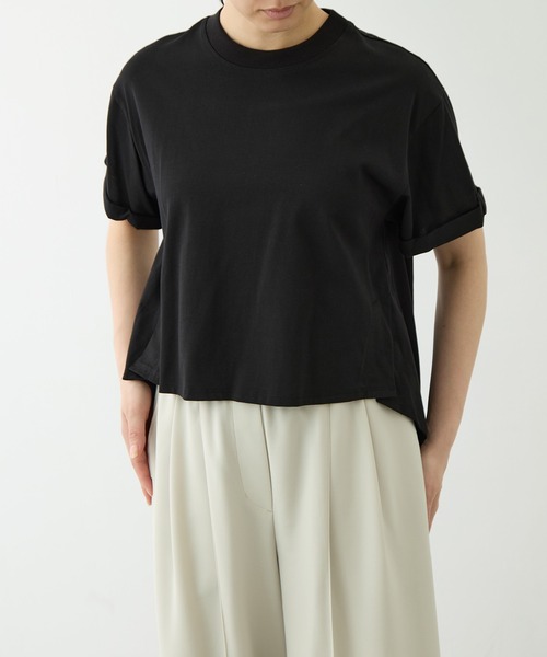 CITY TOKYO（シティトウキョウ）の「[CITY TOKYO/シティトーキョー]High Low Design Tops（Tシャツ/カットソー・レディース・ライトブルー/ブラック/ホワイト・FREE）」の11枚目の写真
