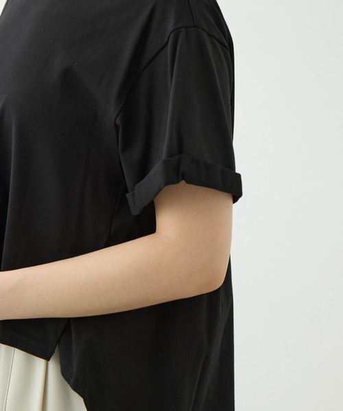 CITY TOKYO（シティトウキョウ）の「[CITY TOKYO/シティトーキョー]High Low Design Tops（Tシャツ/カットソー・レディース・ライトブルー/ブラック/ホワイト・FREE）」の13枚目の写真