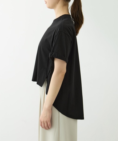 CITY TOKYO（シティトウキョウ）の「[CITY TOKYO/シティトーキョー]High Low Design Tops（Tシャツ/カットソー・レディース・ライトブルー/ブラック/ホワイト・FREE）」の16枚目の写真