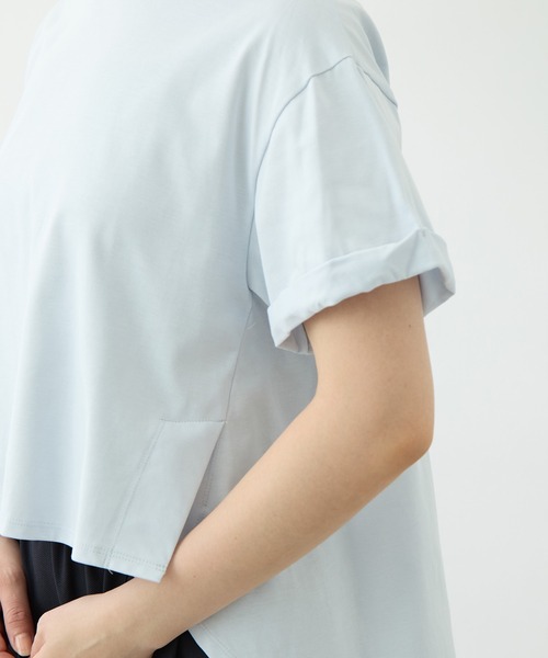 CITY TOKYO（シティトウキョウ）の「[CITY TOKYO/シティトーキョー]High Low Design Tops（Tシャツ/カットソー・レディース・ライトブルー/ブラック/ホワイト・FREE）」の21枚目の写真