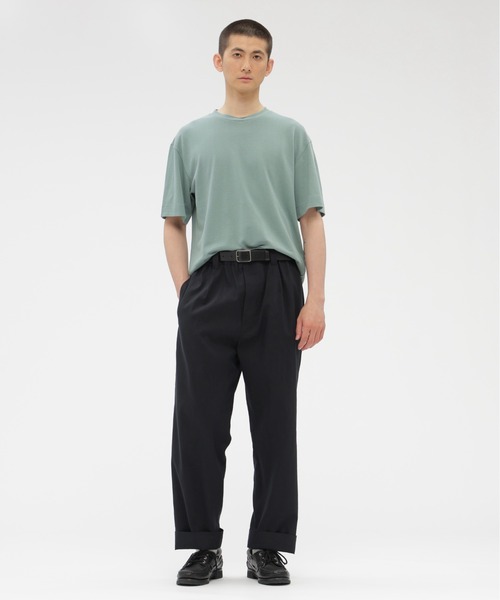 MARGARET HOWELL(マーガレットハウエル)の「COTTON LINEN PIQUE(Tシャツ/カットソー・メンズ・グリーン/マスタード/ネイビー・MEDIUM/LARGE)」の4枚目の写真