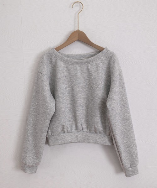 Miniministore(ミニミニストア)の「ビジューロゴオフショルスウェットトップス(スウェット・レディース・グレー・M/L)」の19枚目の写真