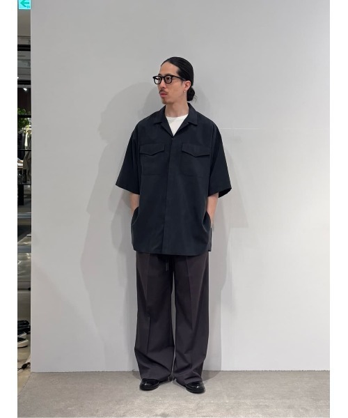 onegravity(ワングラビティ)の「onegravity / シルクナイロン ショートスリーブシャツ(シャツ/ブラウス・メンズ・ブラック/グレー・MEDIUM/LARGE)」の9枚目の写真