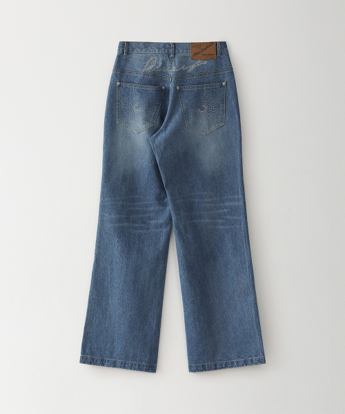 BLUESUNFLOWER(ブルーサンフラワー)の「セミフレアホットフィックスジーンズ(デニムパンツ・レディース・その他・SMALL/MEDIUM)」の3枚目の写真