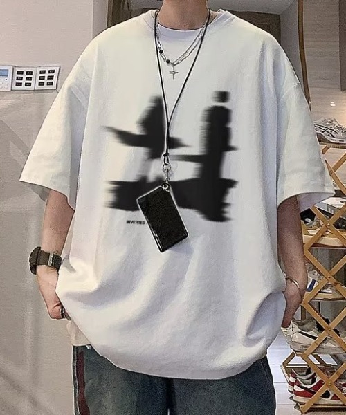 link lot(リンクロット)の「前面プリントグラフィック半袖tシャツ(Tシャツ/カットソー・メンズ・ブラック/ホワイト/ブラウン・M)」の2枚目の写真