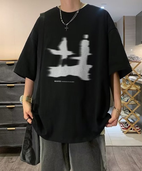 link lot(リンクロット)の「前面プリントグラフィック半袖tシャツ(Tシャツ/カットソー・メンズ・ブラック/ホワイト/ブラウン・M)」の3枚目の写真