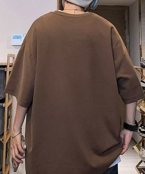 link lot(リンクロット)の「前面プリントグラフィック半袖tシャツ(Tシャツ/カットソー・メンズ・ブラック/ホワイト/ブラウン・M)」の9枚目の写真