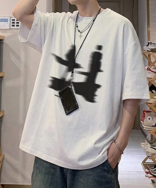 link lot(リンクロット)の「前面プリントグラフィック半袖tシャツ(Tシャツ/カットソー・メンズ・ブラック/ホワイト/ブラウン・M)」の4枚目の写真