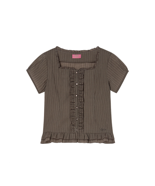 NYXX（エヌワイエックスエックス）の「SQUARE BLOUSE BROWN（シャツ/ブラウス・レディース・その他・FREE）」の2枚目の写真