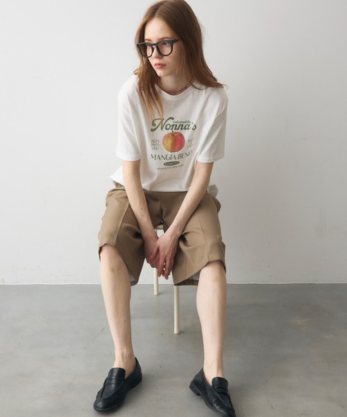 Crisp(クリスプ)の「apple print T / アップルプリントT(Tシャツ/カットソー・レディース・イエロー/ホワイト・FREE)」の22枚目の写真