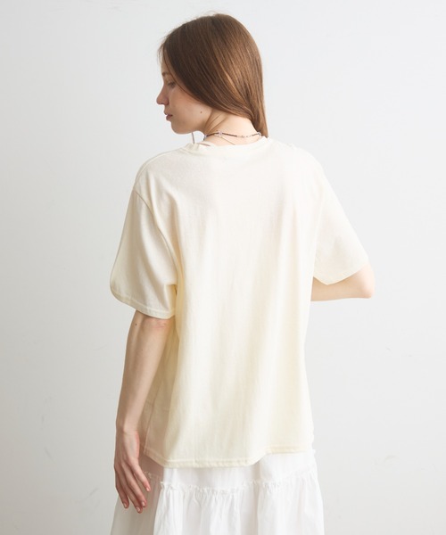 Crisp(クリスプ)の「apple print T / アップルプリントT(Tシャツ/カットソー・レディース・イエロー/ホワイト・FREE)」の10枚目の写真