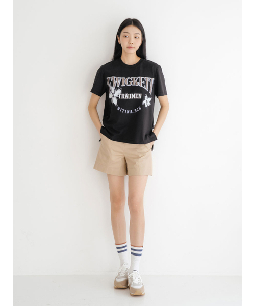 NITINA(ニティナ)の「グラフィックプリント半袖TシャツBK(Tシャツ/カットソー・レディース・ブラック・F)」の5枚目の写真