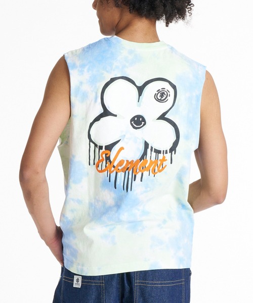 ELEMENT(エレメント)の「ELEMENT メンズ FLOWER 5 NO SLEEVE Tシャツ 【2026年夏モデル】(Tシャツ/カットソー・メンズ・ホワイト/マルチ/ブラック・MEDIUM/X-LARGE/LARGE)」の3枚目の写真