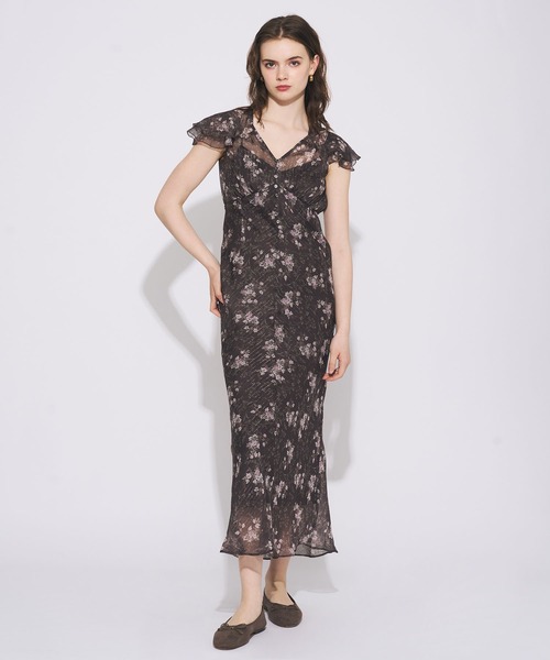 ME COUTURE(ミークチュール)の「Violetteラメシフォンドレス(ワンピース・レディース・アイボリー/ベビーピンク・00/FREE)」の10枚目の写真