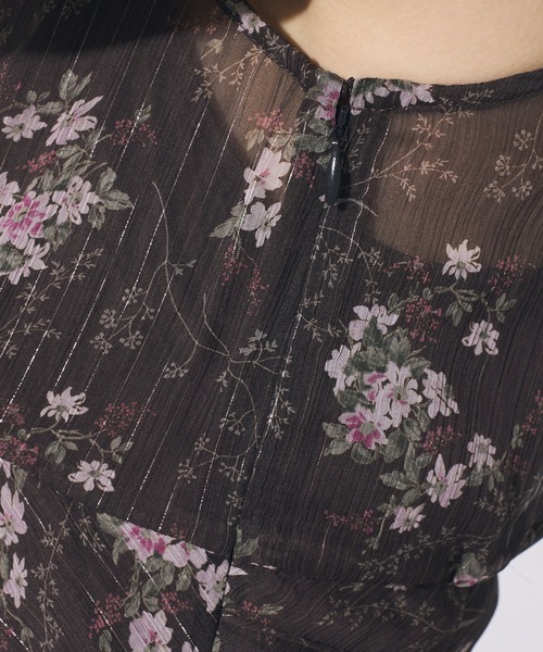 ME COUTURE(ミークチュール)の「Violetteラメシフォンドレス(ワンピース・レディース・アイボリー/ベビーピンク・00/FREE)」の18枚目の写真