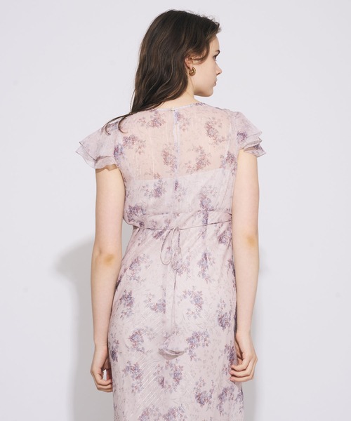 ME COUTURE(ミークチュール)の「Violetteラメシフォンドレス(ワンピース・レディース・アイボリー/ベビーピンク・00/FREE)」の9枚目の写真