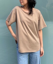 Rouge vif | ヴィンテージキュプラジャージー半袖プルオーバー/Tシャツ/通勤/夏服/日本製(Tシャツ/カットソー)