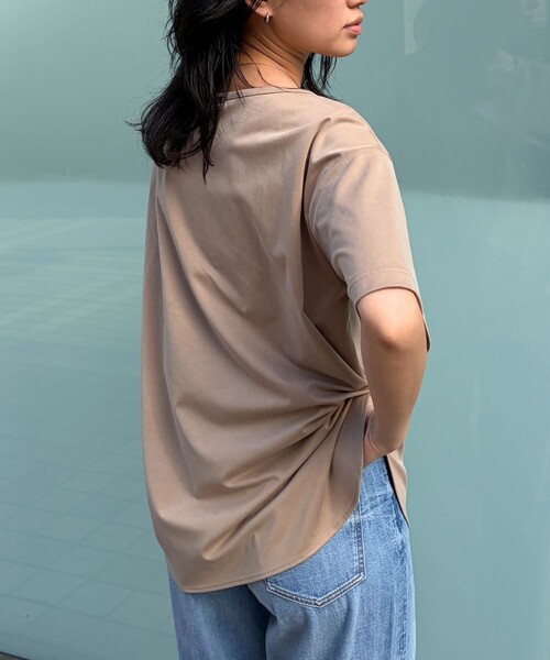 Rouge vif(ルージュヴィフ)の「ヴィンテージキュプラジャージー半袖プルオーバー/Tシャツ/通勤/夏服/日本製(Tシャツ/カットソー・レディース・ブラック/ホワイト/ベージュ・フリー)」の15枚目の写真
