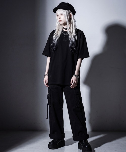 SCHWA(シュワ)の「【SCHWA/シュワ】バックロゴプリント ネックレス付き 半袖Tシャツ(Tシャツ/カットソー・メンズ・ホワイト系1/ホワイト系2/ブラック系1/ブラック系2・M/L)」の10枚目の写真