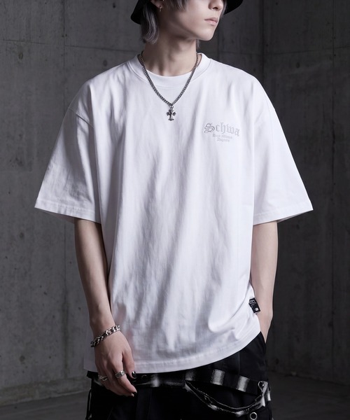 SCHWA(シュワ)の「【SCHWA/シュワ】バックロゴプリント ネックレス付き 半袖Tシャツ(Tシャツ/カットソー・メンズ・ホワイト系1/ホワイト系2/ブラック系1/ブラック系2・M/L)」の20枚目の写真